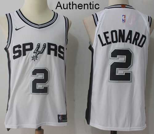 Men's Nike San Antonio Spurs #2 Kawhi Leonard White NBA Authentic Association Edition Jersey