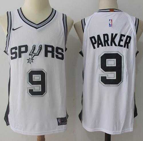 Men's Nike San Antonio Spurs #9 Tony Parker White NBA Swingman Jersey