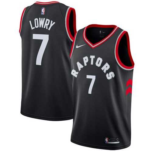 Men's Nike Toronto Raptors #7 Kyle Lowry Black Statement Edition NBA Swingman Jersey