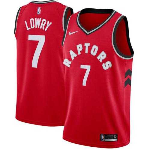 Men's Nike Toronto Raptors #7 Kyle Lowry Red Stitched NBA Swingman Jersey