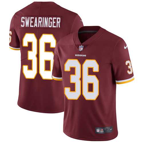 Men's Nike Washington Redskins #36 D.J. Swearinger Limited Burgundy Red Home Vapor Untouchable NFL Jersey