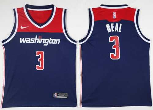 Men's Nike Washington Wizards #3 Bradley Beal Navy Blue NBA Swingman Jersey