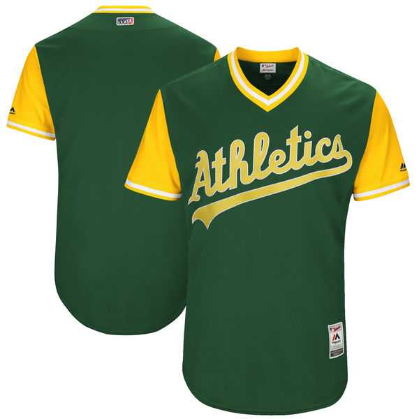 Men's Oakland Athletics Customized Green 2017 Little League World Series Players Weekend Jersey