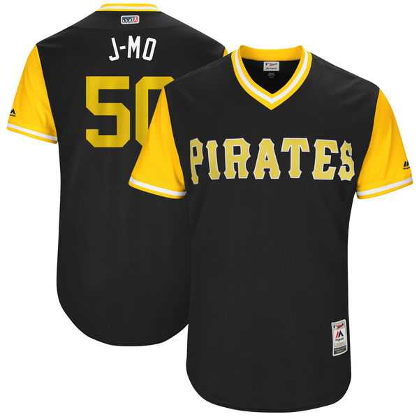 Men's Pittsburgh Pirates #50 Jameson Taillon J-Mo Majestic Black 2017 Little League World Series Players Weekend Jersey