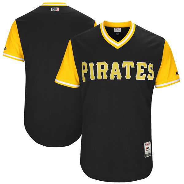 Men's Pittsburgh Pirates Customized Black 2017 Little League World Series Players Weekend Jersey