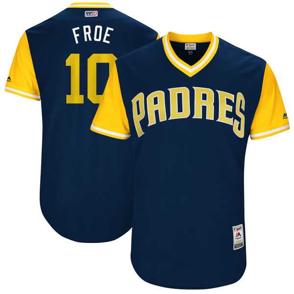 Men's San Diego Padres #10 Hunter Renfroe Froe Majestic Navy 2017 Little League World Series Players Weekend Jersey Men's San Diego Padres #10 Hunter Renfroe Froe Majestic Navy 2017 Little League World Series Players Weekend Jersey