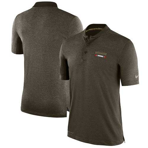 Men's Tampa Bay Buccaneers Nike Olive Salute to Service Sideline Polo T-Shirt