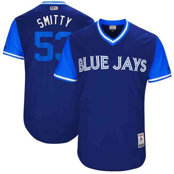 Men's Toronto Blue Jays #53 Chris Smith Smitty Majestic Royal 2017 Little League World Series Players Weekend Jersey Men's Toronto Blue Jays #53 Chris Smith Smitty Majestic Royal 2017 Little League World Series Players Weekend Jersey