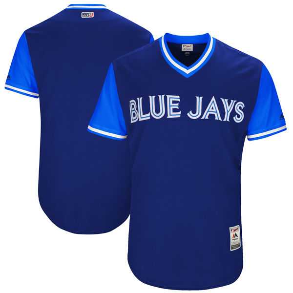 Men's Toronto Blue Jays customized Navy 2017 Little League World Series Players Weekend Jersey
