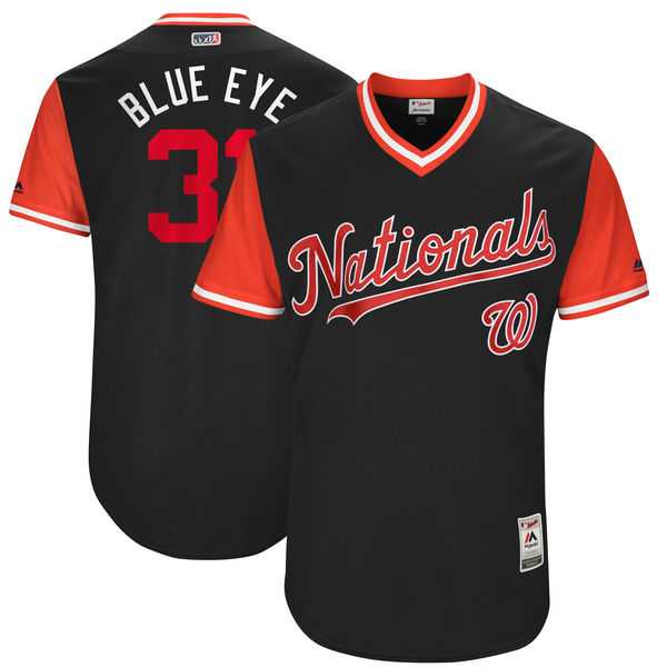 Men's Washington Nationals #31 Max Scherzer Blue Eye Majestic Navy 2017 Little League World Series Players Weekend Jersey Men's Washington Nationals #31 Max Scherzer Blue Eye Majestic Navy 2017 Little League World Series Players Weekend Jersey