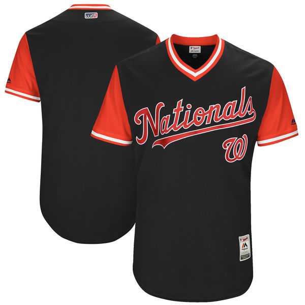 Men's Washington Nationals customzied Navy 2017 Little League World Series Players Weekend Jersey