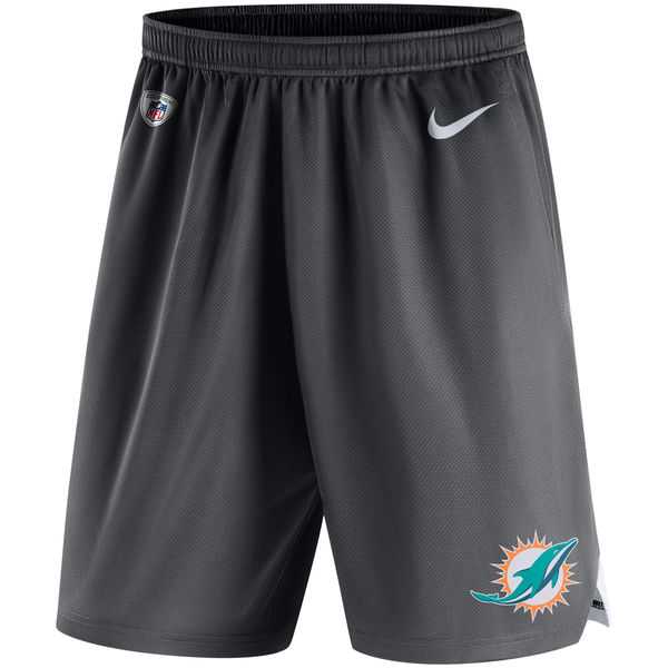 Miami Dolphins Nike Knit Performance Shorts - Charcoal