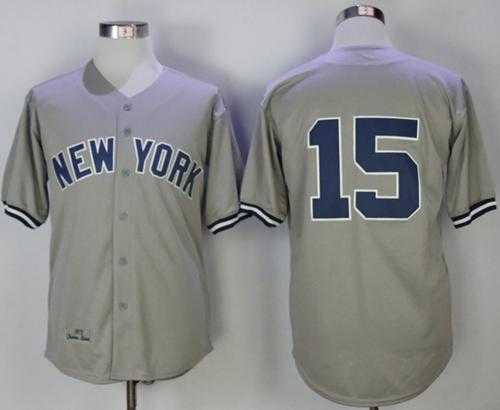 Mitchell And Ness 1978 New York Yankees #15 Thurman Munson Grey Throwback Stitched MLB