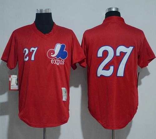 Mitchell And Ness 1989 Montreal Expos #27 Vladimir Guerrero Red Throwback Stitched MLB Jersey