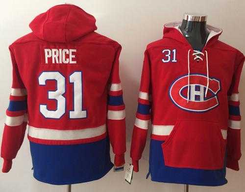 Montreal Canadiens #31 Carey Price Red Name & Number Pullover NHL Hoodie