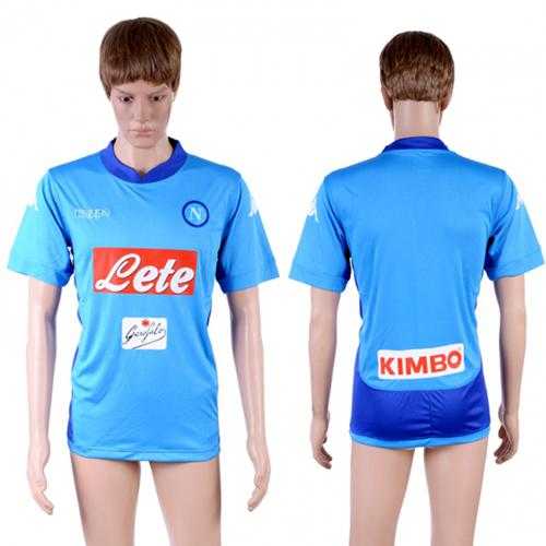 Naples Blank Blue Home Soccer Club Jersey