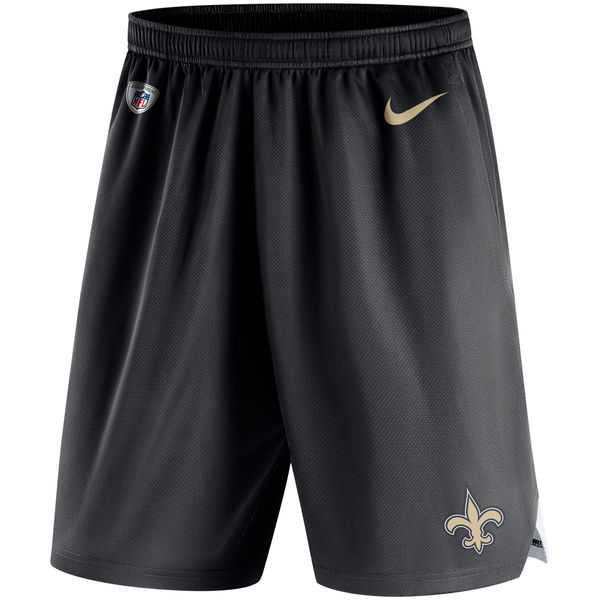 New Orleans Saints Nike Knit Performance Shorts - Black