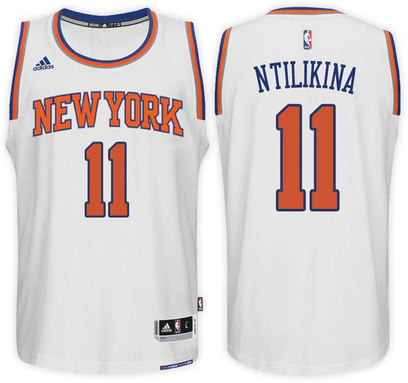 New York Knicks #11 Frank Ntilikina Home White New Swingman Stitched NBA Jersey
