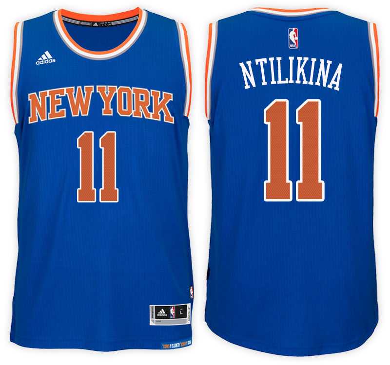 New York Knicks #11 Frank Ntilikina Road Blue New Swingman Stitched NBA Jersey
