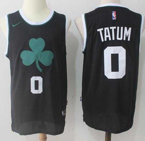 Nike Boston Celtics #0 Jayson Tatum Black Stitched NBA