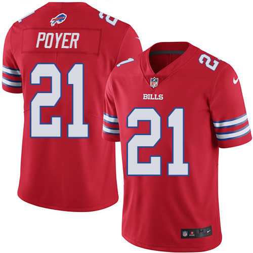 Nike Buffalo Bills #21 Jordan Poyer Red Men's Stitched NFL Limited Rush Jersey