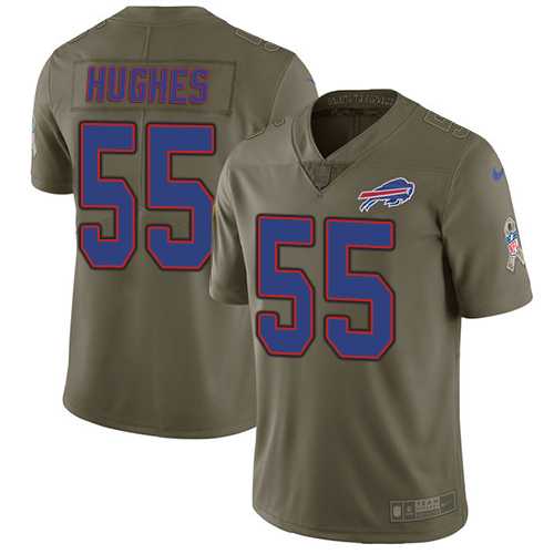 Nike Buffalo Bills #55 Jerry Hughes Olive Men's Stitched NFL Limited 2017 Salute To Service Jersey