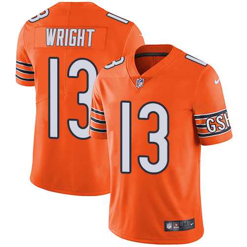 Nike Chicago Bears #13 Kendall Wright Orange Men's Stitched NFL Limited Rush Jersey