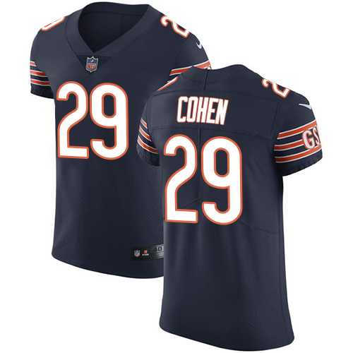 Nike Chicago Bears #29 Tarik Cohen Navy Blue Team Color Men's Stitched NFL Vapor Untouchable Elite Jersey