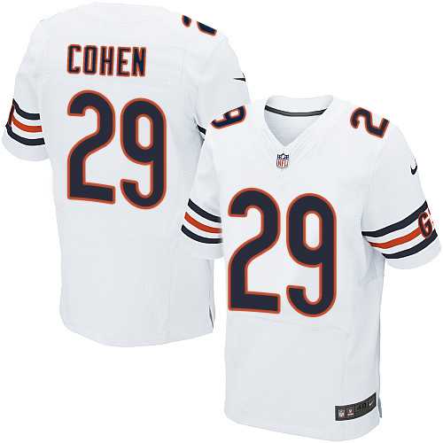 Nike Chicago Bears #29 Tarik Cohen White Men's Stitched NFL Elite Jersey