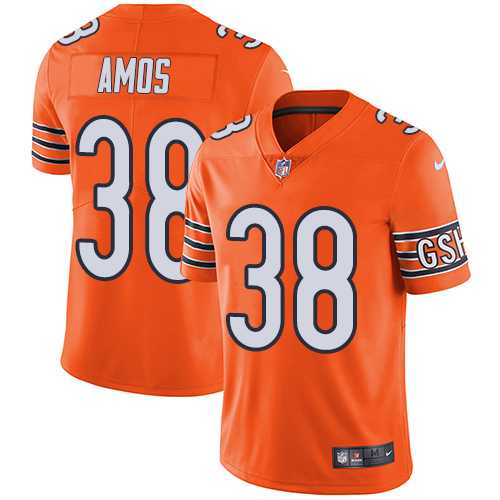 Nike Chicago Bears #38 Adrian Amos Orange Men's Stitched NFL Limited Rush Jersey
