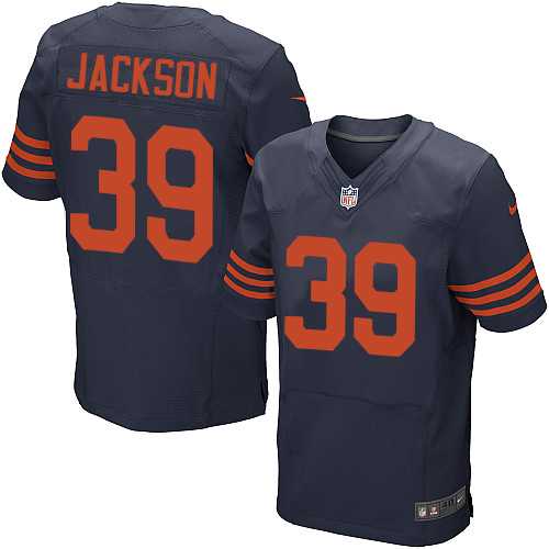 Nike Chicago Bears #39 Eddie Jackson Navy Blue Alternate Men's Stitched NFL Elite Jersey