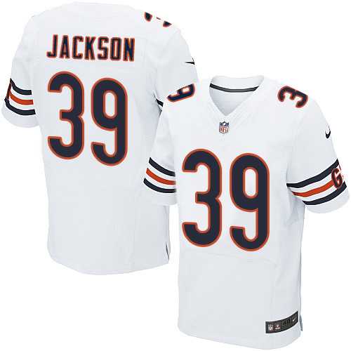 Nike Chicago Bears #39 Eddie Jackson White Men's Stitched NFL Elite Jersey