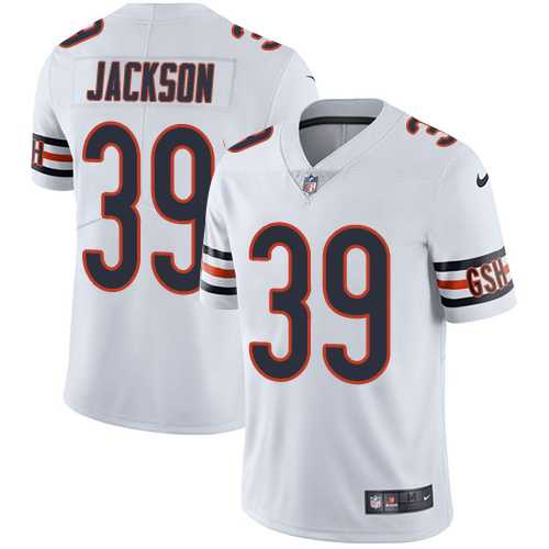 Nike Chicago Bears #39 Eddie Jackson White Men's Stitched NFL Vapor Untouchable Limited Jersey