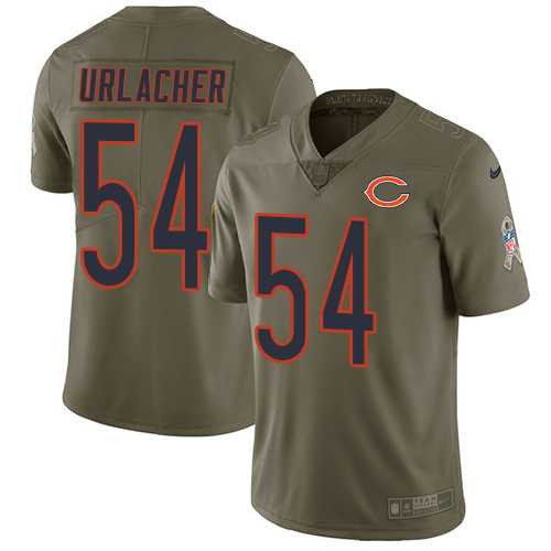 Nike Chicago Bears #54 Brian Urlacher Olive Men's Stitched NFL Limited 2017 Salute To Service Jersey