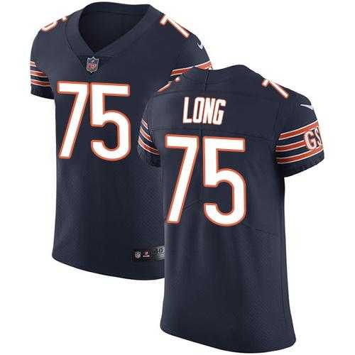 Nike Chicago Bears #75 Kyle Long Navy Blue Team Color Men's Stitched NFL Vapor Untouchable Elite Jersey