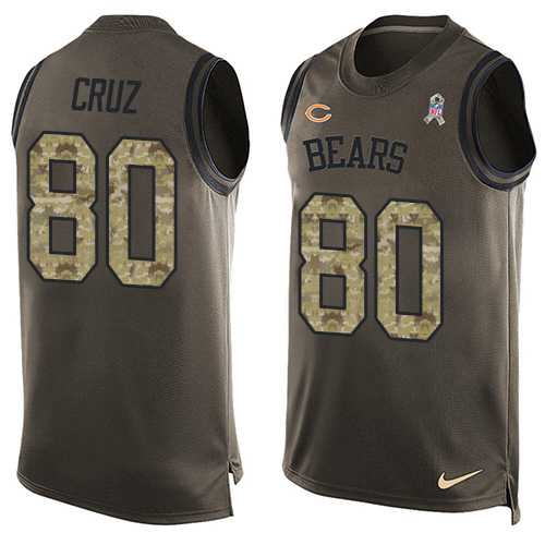 Nike Chicago Bears #80 Victor Cruz Green Salute To Service Tank Top Men's Limited Jersey