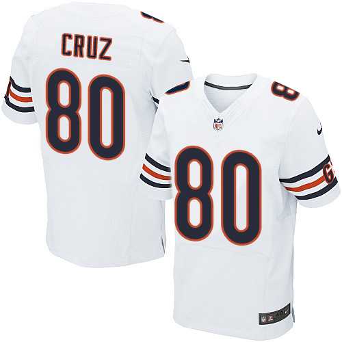 Nike Chicago Bears #80 Victor Cruz White Men's Stitched NFL Elite Jersey