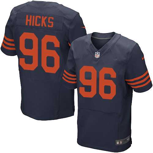 Nike Chicago Bears #96 Akiem Hicks Navy Blue Alternate Men's Stitched NFL Elite Jersey