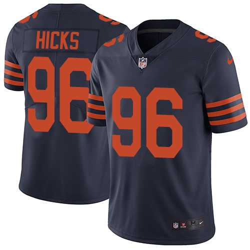 Nike Chicago Bears #96 Akiem Hicks Navy Blue Alternate Men's Stitched NFL Vapor Untouchable Limited Jersey