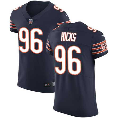 Nike Chicago Bears #96 Akiem Hicks Navy Blue Team Color Men's Stitched NFL Vapor Untouchable Elite Jersey
