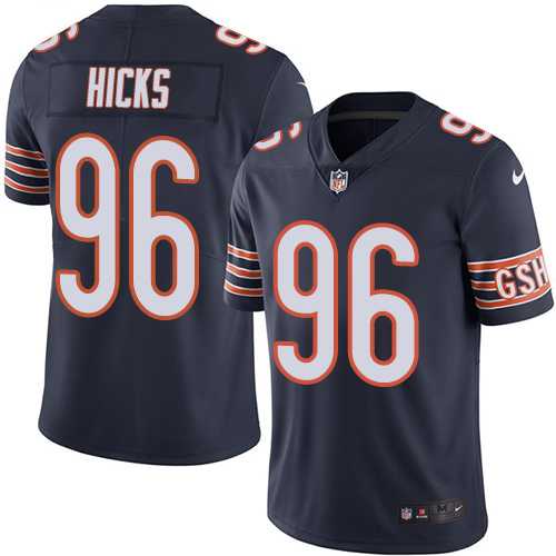 Nike Chicago Bears #96 Akiem Hicks Navy Blue Team Color Men's Stitched NFL Vapor Untouchable Limited Jersey