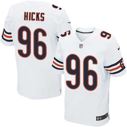 Nike Chicago Bears #96 Akiem Hicks White Men's Stitched NFL Elite Jersey