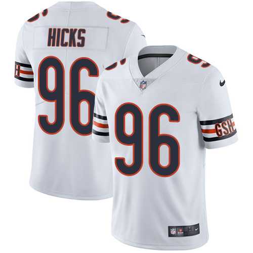 Nike Chicago Bears #96 Akiem Hicks White Men's Stitched NFL Vapor Untouchable Limited Jersey