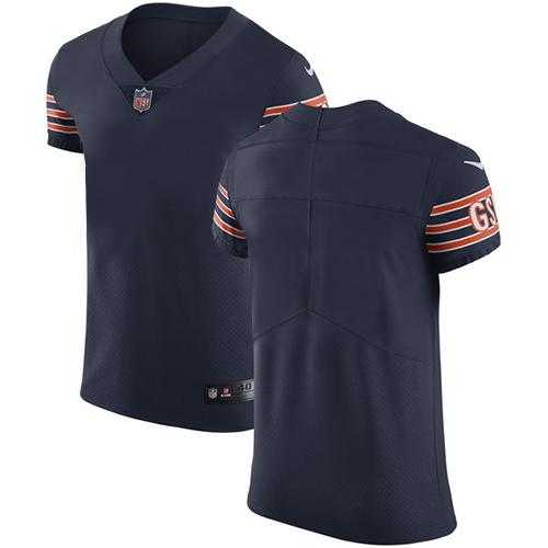 Nike Chicago Bears Blank Navy Blue Team Color Men's Stitched NFL Vapor Untouchable Elite Jersey
