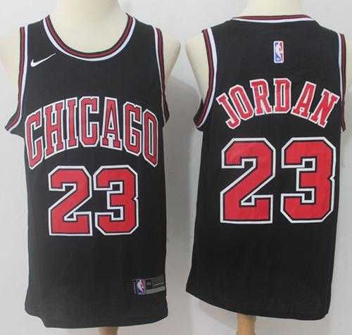 Nike Chicago Bulls #23 Michael Jordan Black NBA Swingman Jersey