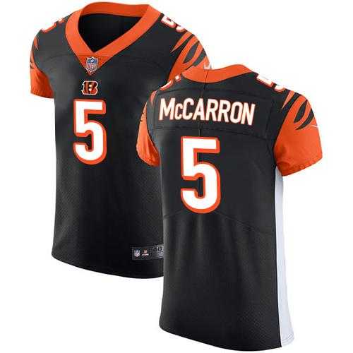 Nike Cincinnati Bengals #5 AJ McCarron Black Team Color Men's Stitched NFL Vapor Untouchable Elite Jersey