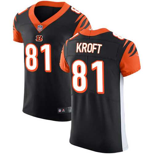Nike Cincinnati Bengals #81 Tyler Kroft Black Team Color Men's Stitched NFL Vapor Untouchable Elite Jersey