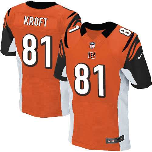 Nike Cincinnati Bengals #81 Tyler Kroft Orange Alternate Men's Stitched NFL Elite Jersey