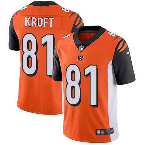 Nike Cincinnati Bengals #81 Tyler Kroft Orange Alternate Men's Stitched NFL Vapor Untouchable Limited Jersey
