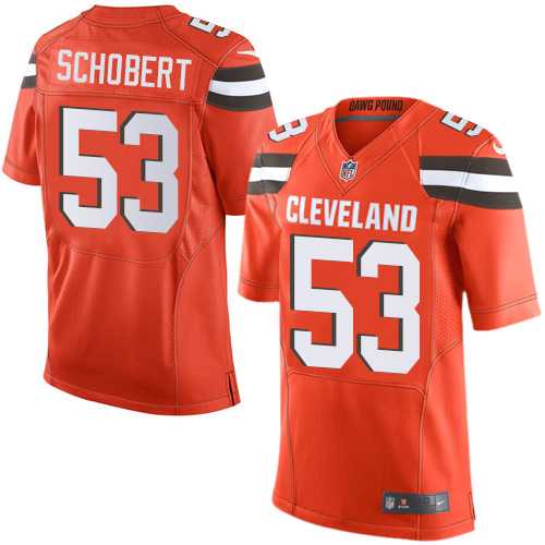 Nike Cleveland Browns #53 Joe Schobert Orange Alternate Men's Stitched NFL New Elite Jersey